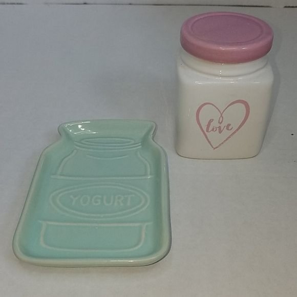 Decorative Jar Dish Soap Jewelry Love Yogurt NWT - Picture 5 of 5